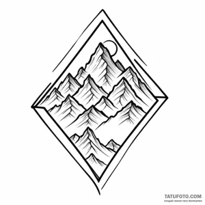 A mountain range symbol - эскиз тату (№1749801382_0, 13.06.2025 07:56) — Tatufoto.com