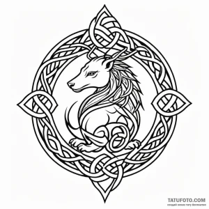 A celtic knotwork animal - эскиз тату (№1749802029_0, 13.06.2025 08:07) — Tatufoto.com