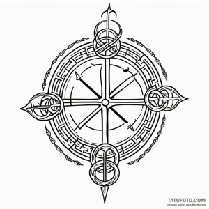 An icelandic magical stave (e.g., ægishjálmur... - эскиз тату (№1749802161_0, 13.06.2025 08:09) — Tatufoto.com