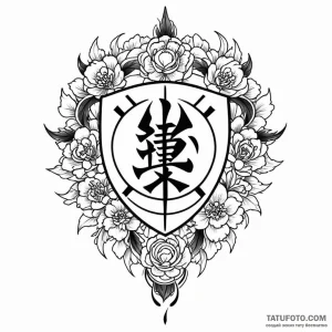 A japanese family crest (mon) - эскиз тату (№1749802226_0, 13.06.2025 08:10) — Tatufoto.com