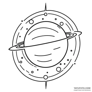 The astrological symbol for a planet (e.g., j... - эскиз тату (№1749802357_0, 13.06.2025 08:12) — Tatufoto.com