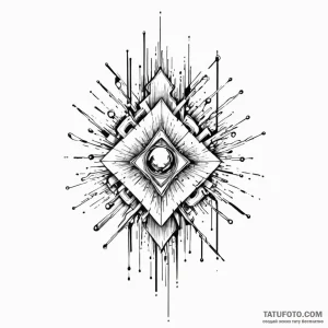A "glitch in the matrix" effect on a simple o... - эскиз тату (№1749802421_0, 13.06.2025 08:13) — Tatufoto.com
