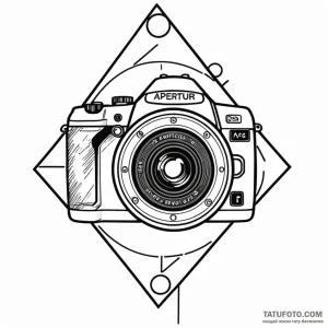 A camera aperture symbol - эскиз тату (№1749802551_0, 13.06.2025 08:15) — Tatufoto.com
