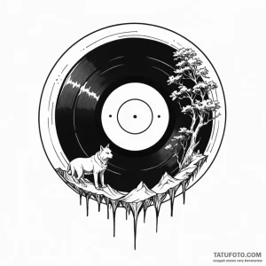 A vinyl record - эскиз тату (№1749802748_0, 13.06.2025 08:19) — Tatufoto.com