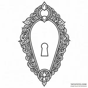 A keyhole shape - эскиз тату (№1749802879_0, 13.06.2025 08:21) — Tatufoto.com