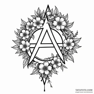 The anarchy symbol (is there, but can be styl... - эскиз тату (№1749803144_0, 13.06.2025 08:25) — Tatufoto.com