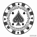 A poker chip — эскиз тату (№1749803409_0, 13.06.2025 08:30) — Tatufoto.com