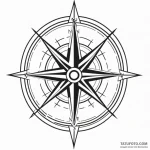 A compass rose (is there as wind rose, but ca… — эскиз тату (№1749803571_0, 13.06.2025 08:32) — Tatufoto.com