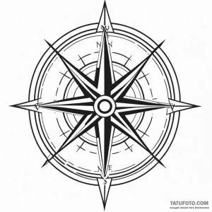 A compass rose (is there as wind rose, but ca... - эскиз тату (№1749803571_0, 13.06.2025 08:32) — Tatufoto.com