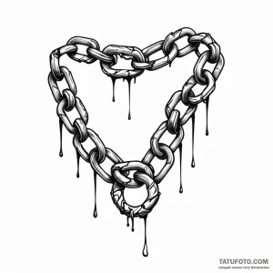 A broken chain - эскиз тату (№1749803835_0, 13.06.2025 08:37) — Tatufoto.com