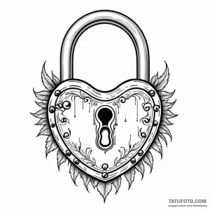 A padlock - эскиз тату (№1749803898_0, 13.06.2025 08:38) — Tatufoto.com