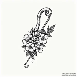 A safety pin - эскиз тату (№1749804027_0, 13.06.2025 08:40) — Tatufoto.com