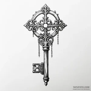 An old skeleton key - эскиз тату (№1749804221_0, 13.06.2025 08:43) — Tatufoto.com