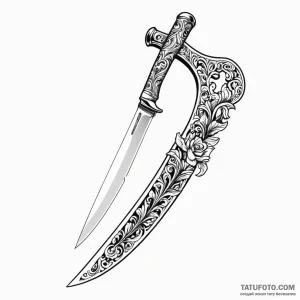 A straight razor (is there, but can be ornate... - эскиз тату (№1749804287_0, 13.06.2025 08:44) — Tatufoto.com