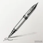 A fountain pen nib — эскиз тату (№1749804353_0, 13.06.2025 08:45) — Tatufoto.com