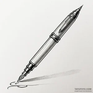 A fountain pen nib - эскиз тату (№1749804353_0, 13.06.2025 08:45) — Tatufoto.com