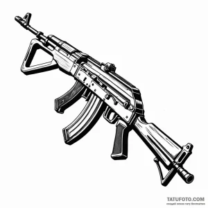 Ak-47 machine gun - эскиз тату (№1749805003_0, 13.06.2025 08:56) — Tatufoto.com