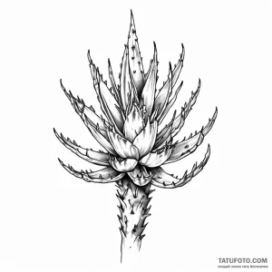 Aloe - эскиз тату (№1749806260_0, 13.06.2025 09:17) — Tatufoto.com