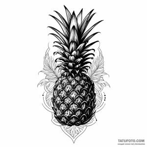 Pineapple — эскиз тату (№1749806455_0, 13.06.2025 09:20) — Tatufoto.com