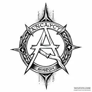 Anarchy — эскиз тату (№1749806522_0, 13.06.2025 09:22) — Tatufoto.com