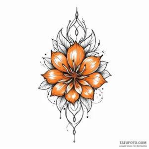Orange — эскиз тату (№1749807055_0, 13.06.2025 09:30) — Tatufoto.com
