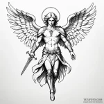 Archangel michael — эскиз тату (№1749807183_0, 13.06.2025 09:33) — Tatufoto.com