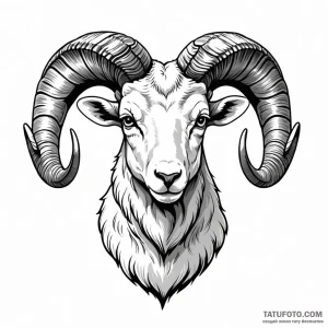 Ram - эскиз тату (№1749807723_0, 13.06.2025 09:42) — Tatufoto.com