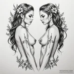 Twins — эскиз тату (№1749808803_0, 13.06.2025 10:00) — Tatufoto.com