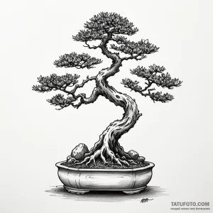 Bonsai - эскиз тату (№1749809276_0, 13.06.2025 10:07) — Tatufoto.com