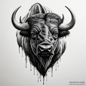 Buffalo - эскиз тату (№1749809537_0, 13.06.2025 10:12) — Tatufoto.com