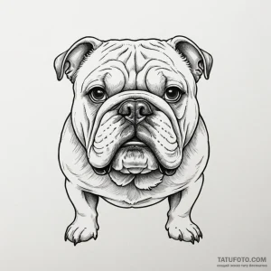 Bulldog - эскиз тату (№1749809670_0, 13.06.2025 10:14) — Tatufoto.com