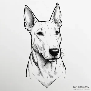 Bull terrier - эскиз тату (№1749809735_0, 13.06.2025 10:15) — Tatufoto.com
