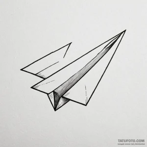Paper airplane - эскиз тату (№1749809801_0, 13.06.2025 10:16) — Tatufoto.com
