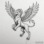 Griffin — эскиз тату (№1749810408_0, 13.06.2025 10:26) — Tatufoto.com