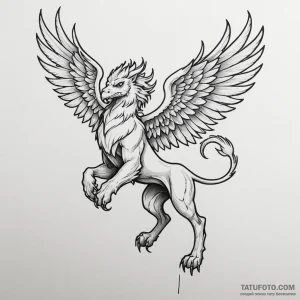 Griffin - эскиз тату (№1749810408_0, 13.06.2025 10:26) — Tatufoto.com