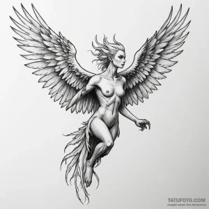 Harpy - эскиз тату (№1749810735_0, 13.06.2025 10:32) — Tatufoto.com