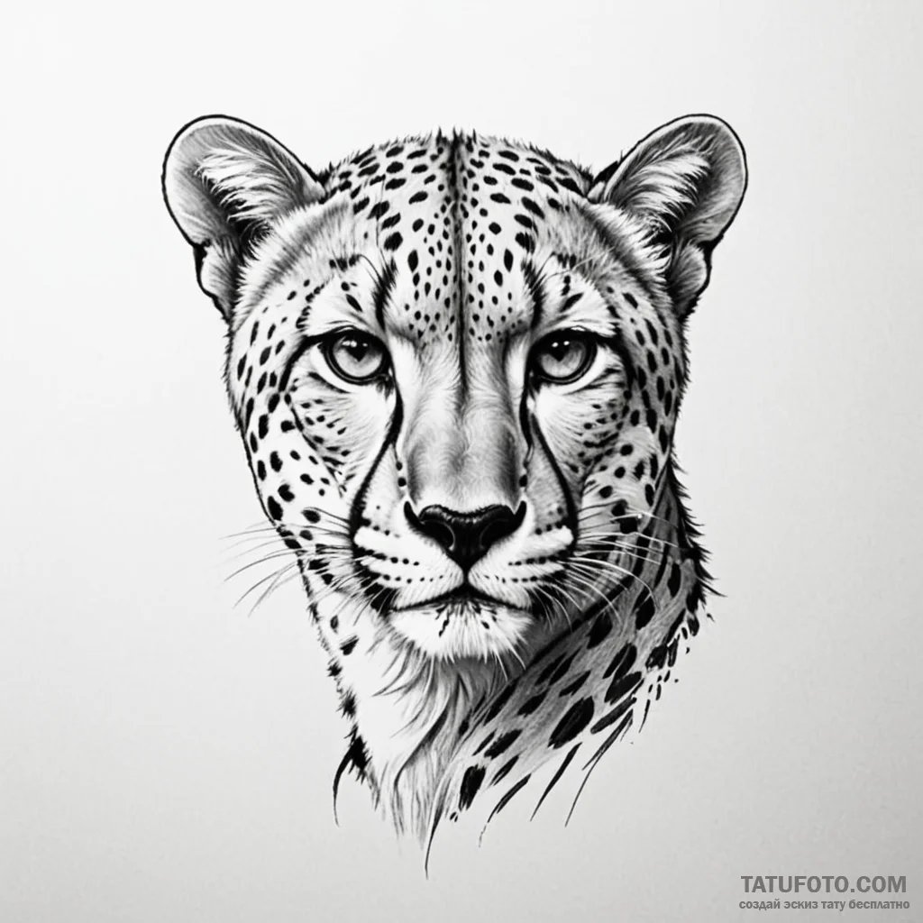 Cheetah - эскиз тату (№1749810801_0, 13.06.2025 10:33) — Tatufoto.com