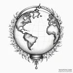 Globe — эскиз тату (№1749811260_0, 13.06.2025 10:41) — Tatufoto.com