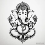 Ganesha — эскиз тату (№1749811391_0, 13.06.2025 10:43) — Tatufoto.com