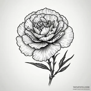 Carnation - эскиз тату (№1749812003_0, 13.06.2025 10:53) — Tatufoto.com