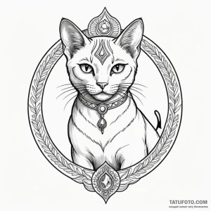 Egyptian cat - эскиз тату (№1749812069_0, 13.06.2025 10:54) — Tatufoto.com