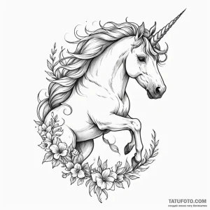Unicorn - эскиз тату (№1749812134_0, 13.06.2025 10:55) — Tatufoto.com