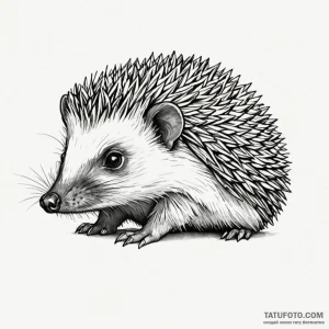Hedgehog - эскиз тату (№1749812197_0, 13.06.2025 10:56) — Tatufoto.com