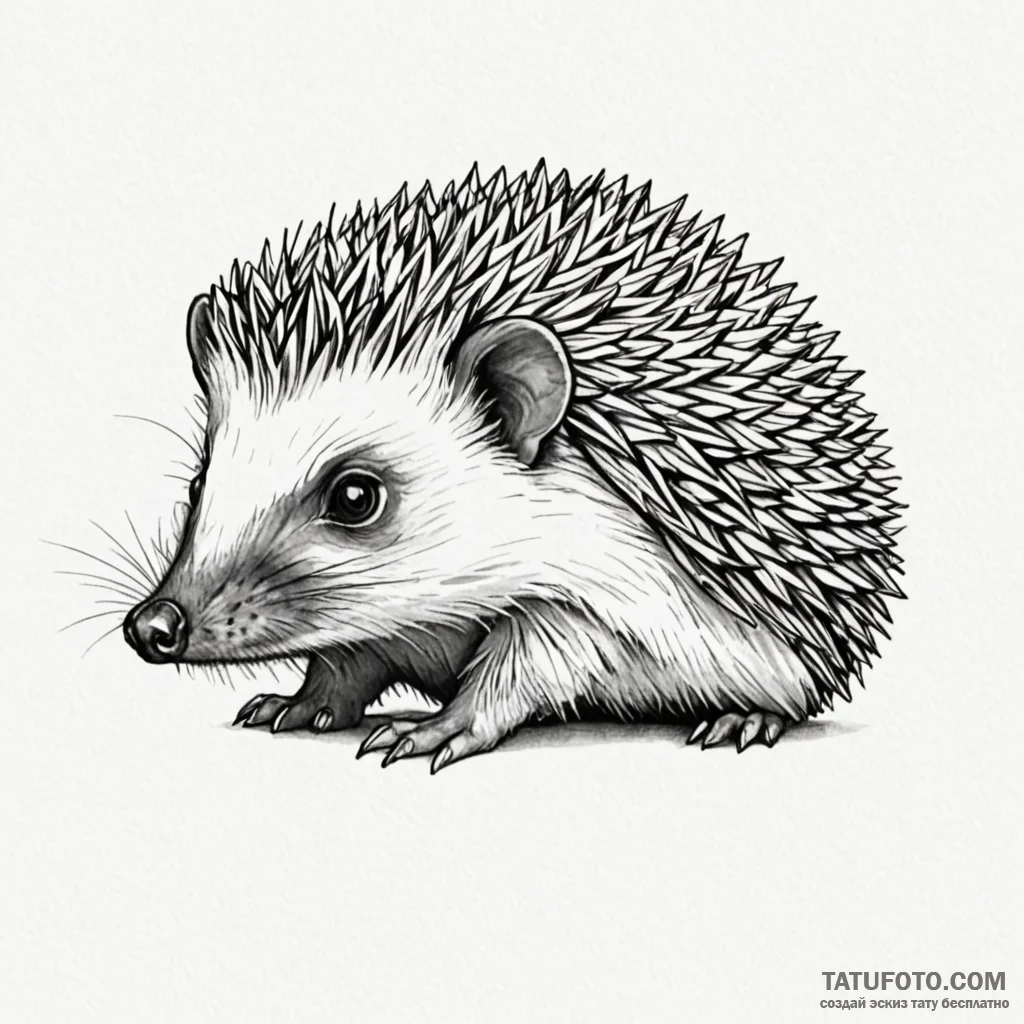 Hedgehog - эскиз тату (№1749812197_0, 13.06.2025 10:56) — Tatufoto.com
