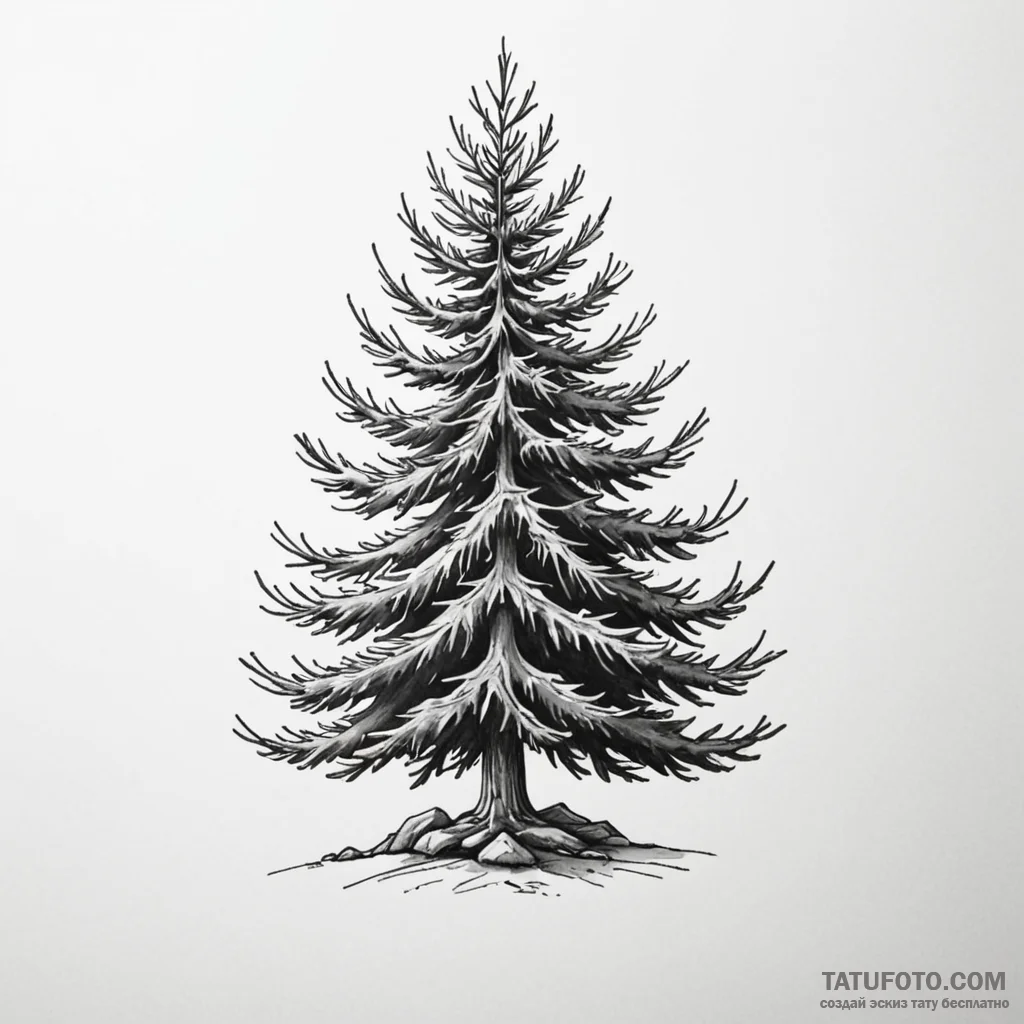Spruce - эскиз тату (№1749812262_0, 13.06.2025 10:57) — Tatufoto.com