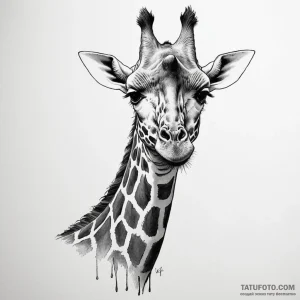 Giraffe - эскиз тату (№1749812673_0, 13.06.2025 11:04) — Tatufoto.com