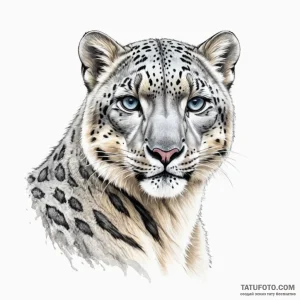 Snow leopard - эскиз тату (№1749813340_0, 13.06.2025 11:15) — Tatufoto.com