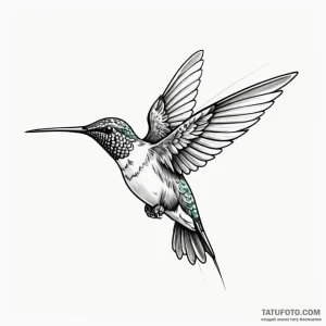 Hummingbird - эскиз тату (№1749813808_0, 13.06.2025 11:23) — Tatufoto.com
