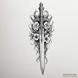 Dagger - эскиз тату (№1749813943_0, 13.06.2025 11:25) — Tatufoto.com