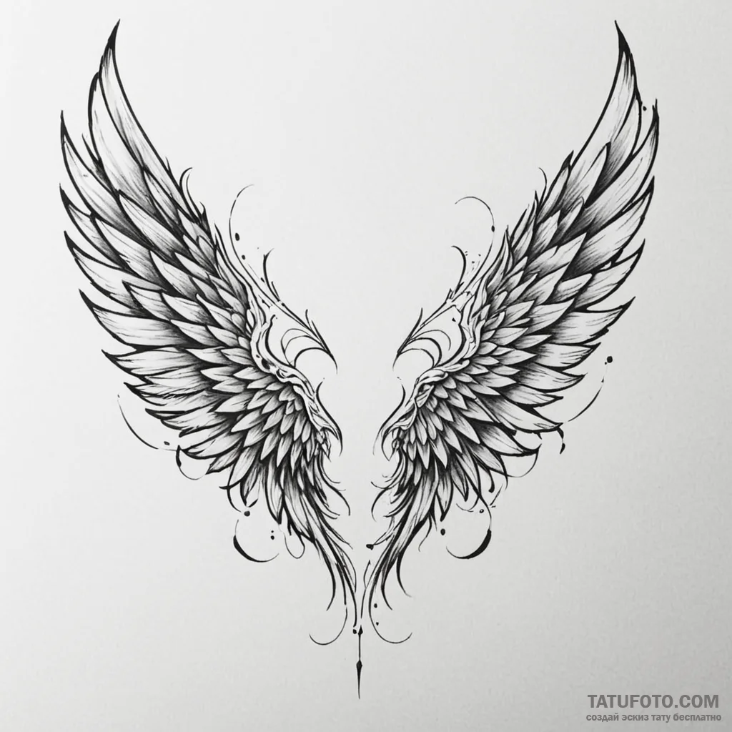Wings - эскиз тату (№1749814207_0, 13.06.2025 11:30) — Tatufoto.com